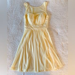 David’s Bridal size 2 dress, canary yellow bridesmaid